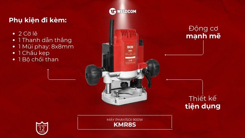 Máy phay/soi 900W DCK KMR8S